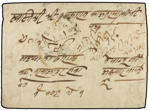 ✉ NEPAL. Mi. 22, 23 (3). 1923 (August). SALYAN to KATHMANDU.
