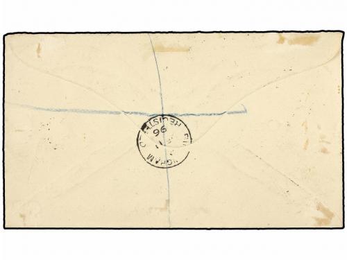 ✉ GAMBIA. Sg. 21/35. 1896. BATHURST to ENGLAND. Complete set