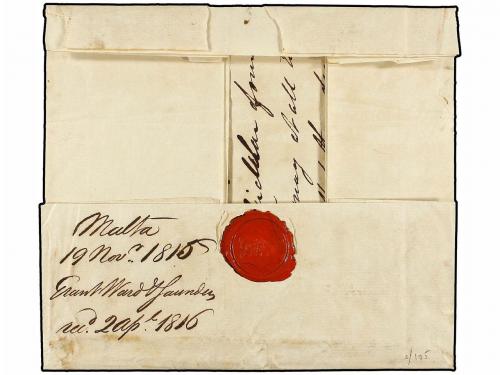 ¿ MALTA. 1815 (November 19). MALTA to MADEIRA. Sent privatel