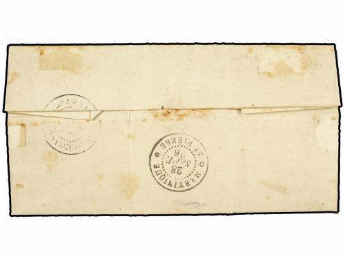 ✉ COLONIAS FRANCESAS. 1876. MARTINIQUE. STE. MARIE a ST. PIE