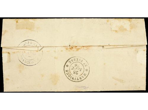 ✉ COLONIAS FRANCESAS. 1876. MARTINIQUE. STE. MARIE a ST. PIE