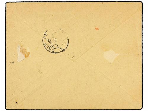 ✉ CHILE. 1913. CALDERA a NEW YORK circulada con seis sellos 