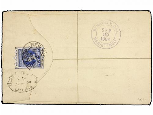 ✉ BECHUANALAND. Sg. 33, 34 (2). 1904. MOCHUDI to USA. 4 p. b