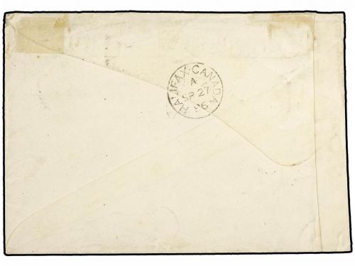 ¿ SAN CRISTOBAL. 1886. ST. KITTS to CANADA. 1/2 p. green, 1