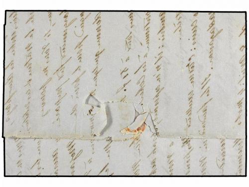 ✉ MOZAMBIQUE. 1856 (11-Junio). MARSELLA a MOZAMBIQUE. Carta 