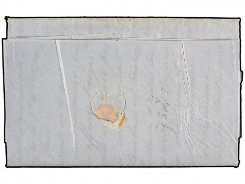 ✉ MOZAMBIQUE. 1857 (7-Agosto). MARSELLA a MOZAMBIQUE. Carta 