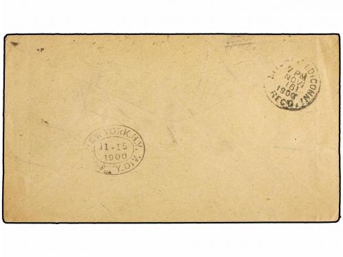 ✉ MARRUECOS. Yv. 1, 3, 4/5, 6. 1900. TANGER a USA. Espectacu