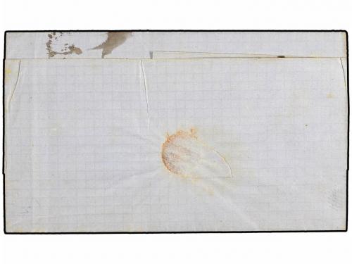 ¿ URUGUAY. 1862. PAYSANDU a BUENOS AYRES. 120 cents. azul, m