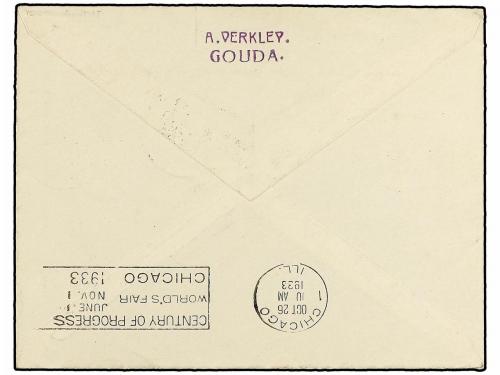 ¿ ZEPPELIN. 1933 (12-X). HOLANDA. AMSTERDAM a NEW YORK con f