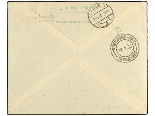 ¿ ZEPPELIN. 1933 (9-X). HOLANDA. WAGENING a RIO DE JANEIRO c