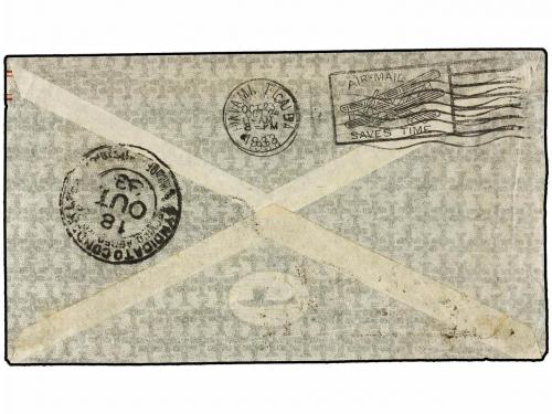 ✉ CUBA. 1933 (18-X). RÍO DE JANEIRO a LA HABANA. Circulada c