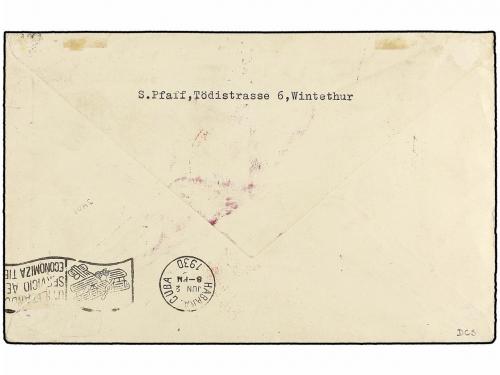 ✉ CUBA. 1930 (16-V). SUIZA a ALEMANIA vía LA HABANA. Circula