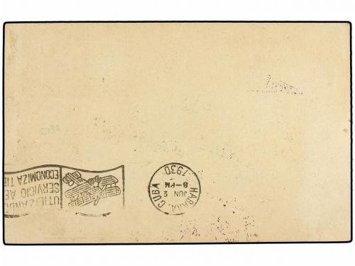 ✉ CUBA. 1930 (6-V). ROTTERDAM a LA HABANA. Circulada con sel