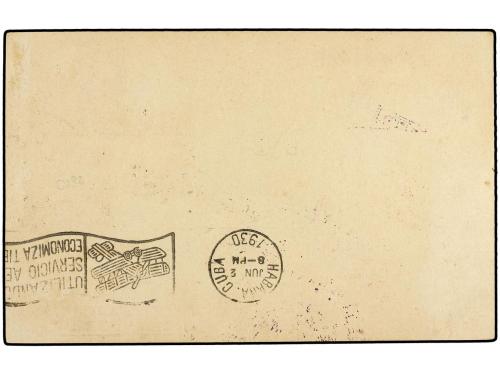 ✉ CUBA. Mi. 66I. 1930 (6-V). ROTTERDAM a LA HABANA. Circulad