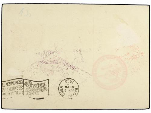 ✉ CUBA. 1930 (19-5). ALEMANIA a ALEMANIA. Circulada con sell