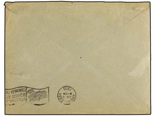 ✉ CUBA. 1930 (18-V). ALEMANIA a MÉXICO vía LA HABANA. Circul