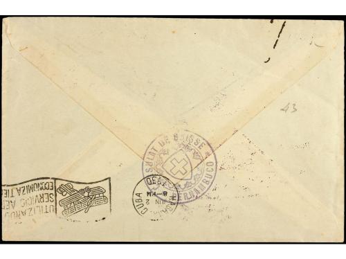 ✉ CUBA. 1930 (28-V). RECIGE a LA HABANA. Circulada con sello