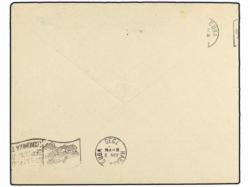 ✉ CUBA. 1930 (19-5). ALEMANIA a HABANA. Circulada con dos se