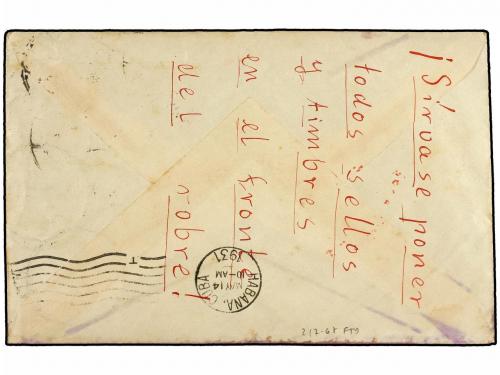 ✉ CUBA. 1931 (2-V). ALEMANIA a LA HABANA. Circulada con fran