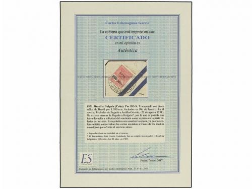 ✉ CUBA. 1931 (4-VIII). RÍO DE JANEIRO a HOLGUIN (Cuba). Circ