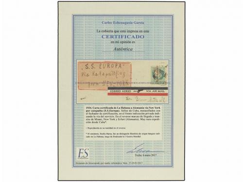 ✉ CUBA. 1934 (14-Sept.). CUBA a ERFURT (Alemania). Circulado