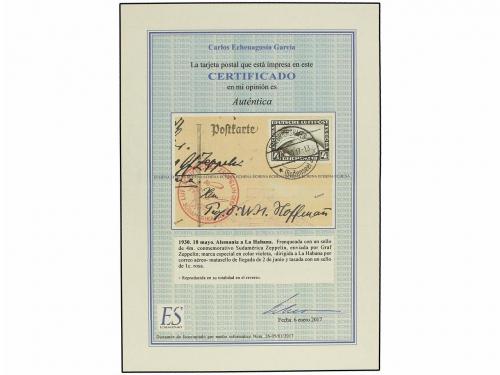 ✉ ZEPPELIN. 1930 (18-5). CUBA. ALEMANIA a LA HABANA. Circula