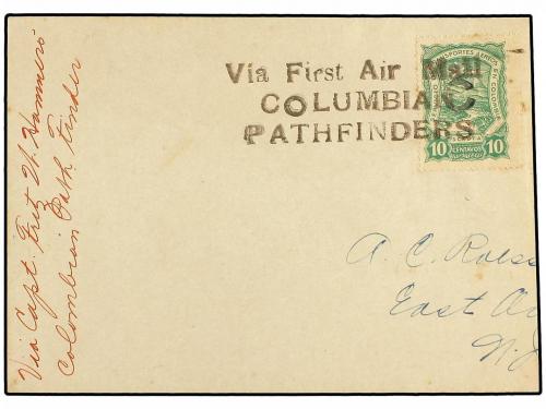✉ CUBA. 1928. SCADTA. Primer vuelo CUBA-NEW JERSEY realizado