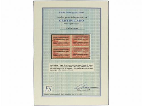 ** CUBA. Ed. 276hh. 1935. 10 cts. rojo. Bloque de cuatro. SO