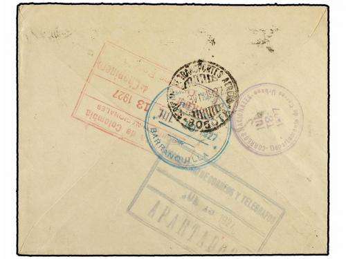 ¿ CUBA. 1927 (24-Junio). LA HABANA a BOGOTÁ vía BARRANQUILLA