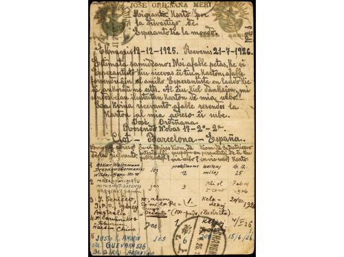 ✉ ESPAÑA. Ed. 317. 1925. TARJETA POSTAL circulada desde BARC