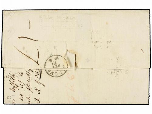 ✉ ARGENTINA. 1872. BUENOS AIRES a GÉNOVA. Fechador octogonal