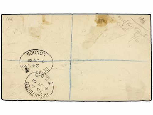 ✉ SEYCHELLES. 1901. SEYCHELLES to LONDON. Oustanding frankin