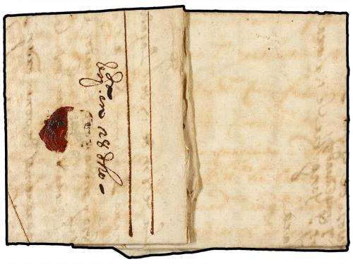 ✉ ESPAÑA: PREFILATELIA. 1674. LA CORUÑA a MADRID. Carta comp