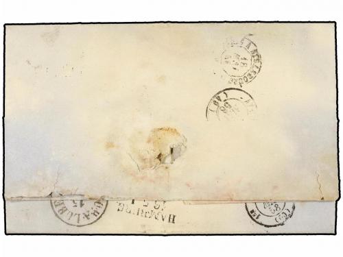 ✉ SUECIA. 1858. STOCKHOLM a FRANCIA. Marca K.B/AUS/SCHWEDEN 