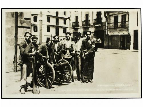 ✉ ESPAÑA GUERRA CIVIL. Tarjeta postal fotográfica. JÓVENES N