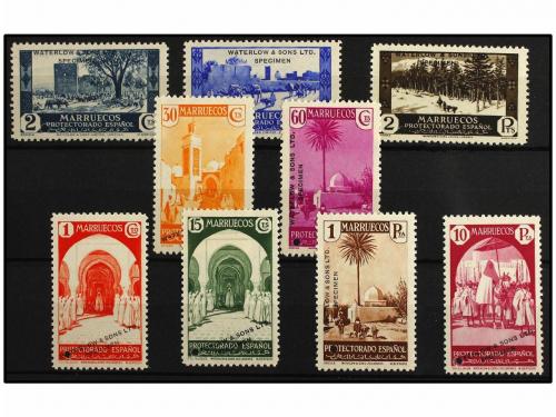 * MARRUECOS. Ed. 148/60Ma. CAMBIOS DE COLOR. Serie de 9 valo