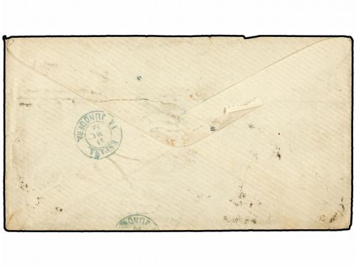 ✉ ESPAÑA. Ed. 86F (2). 1866. BARCELONA a LONDRES. 20 cts. li