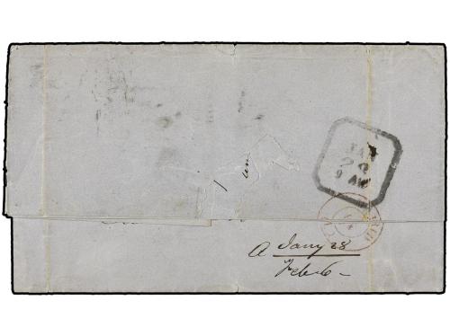 ✉ ESPAÑA. Ed. 109F (2). 1871. SEVILLA a PHILADELPHIA (U.S.A.