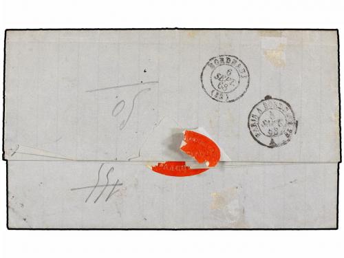 ✉ ALEMANIA ANTIGUOS ESTADOS: PRUSIA. 1868. AACHEN to FRANCE 