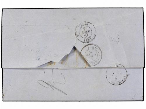 ✉ ALEMANIA ANTIGUOS ESTADOS: HANNOVER. 1861. LINDEN to FRANC