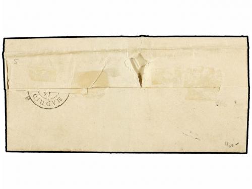 ✉ ESPAÑA. Ed. 67F. 1864. BARCELONA a MADRID. 1 real castaño 