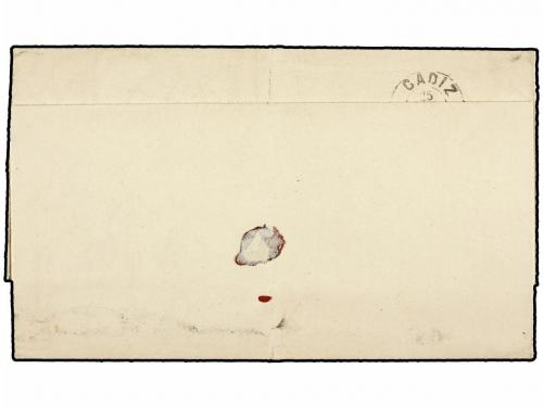 ✉ ESPAÑA. Ed. 107F (2). 1871. MADRID a CÁDIZ. 50 mils. azul 