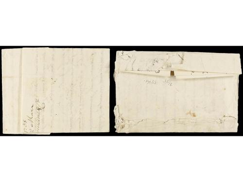 ✉ ESPAÑA: PREFILATELIA. 1758-60. DOS cartas circuladas de CÁ