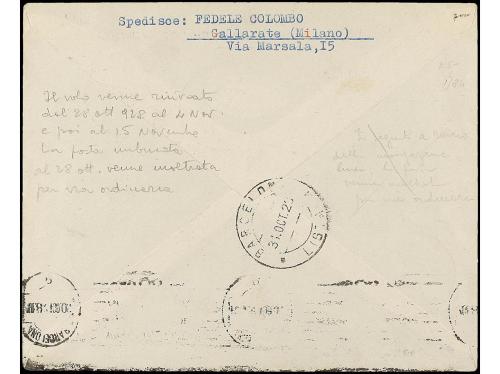 ✉ ESPAÑA. 1928 (28-10). GÉNOVA a BARCELONA. Carta preparada 