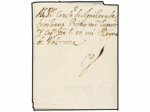 ✉ ESPAÑA: PREFILATELIA. 1685 (20 Diciembre). MADRID a VALENC