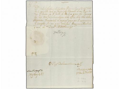 ✉ ESPAÑA: PREFILATELIA. 1685 (20 Diciembre). MADRID a VALENC