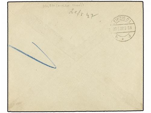 ¿ ESPAÑA. Ed. 363, 389. 1927. MADRID a ALEMANIA. 5 cts. y 75