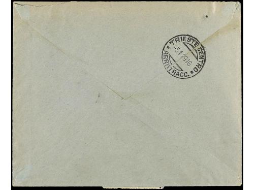 ✉ ESPAÑA. Ed. 311, 314/18. 1929. MADRID a ITALIA. Carta cert