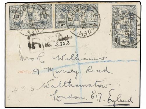 ✉ NUEVAS HEBRIDAS. 1929. VILA. NEW HEBRIDAS to LONDON. 2 d. 