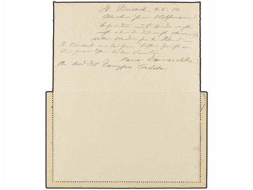 ✉ CABO VERDE. Ed. . 1900. S. VICENTE a ALEMANIA. Entero Post